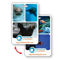 Lenticular Luggage Tag .040 (2.625" x 4.06") Full Color Custom Flip Imprint on front / Clear Pocket